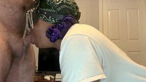 submissive ebony throatfucked w puke