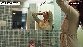 Sexy milf mom teases in shower