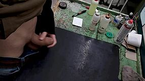 Masturbating on my workbench at work