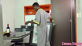 tgirl isa lawrence opens her mouth for bbc cum after getting banged