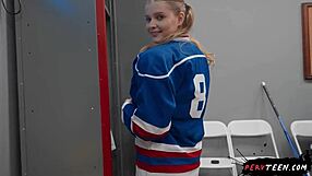 Big ass teen 18+ seduces cameraman in the locker room