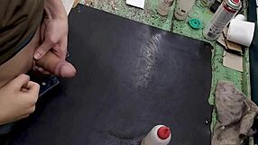 Masturbating on my workbench at work