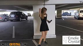 i got horny in the parking garage with my dildo.