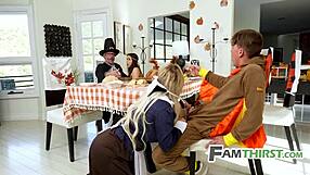 thanksgiving family squirt fest with taboo teens