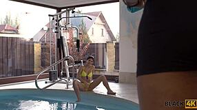 i love playful girls' swimming lesson turning interracial