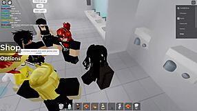roblox girl gets fucked in a public bathroom risky