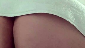 mature woman bathing in the shower