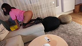 Is this fashion shoot turning into porn for the hottest brunette college babe?