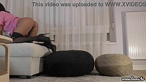 Is this fashion shoot turning into porn for the hottest brunette college babe?