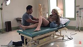 does this shemale anal fuck the bound doctor in bdsm bondage?
