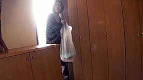 Petite Japanese Step-Daughter Seduces to Uncensored Old Young Creampie Fuck