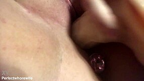 double with huge dildo and butt plug