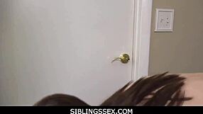 JENNIFER JACOBS FUCKS STEPBRO IN HALLWAY TO STOP HIM!
