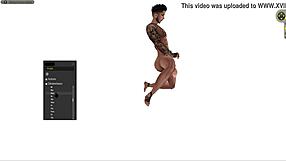 Hey, tengok seks kartun hitam ganas di kedai