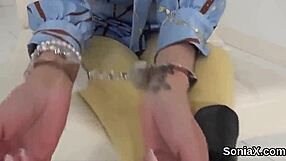 Unfaithful British Milf Lady Sonia Pops Out Her Huge BALLOONS