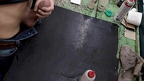 Masturbating on my workbench at work