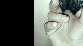 59-year-old Tennessee slutwife bends over sawhorse for close-up pussy and dildo fucking.