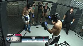 getting into her pussy after the fight with rough doggy and squirting