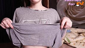 Watch the real amateur orgasm of this modest girl with nipple play?