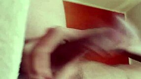 Hot guy strokes big cock alone in hotel room