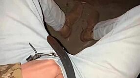 outdoor flashing wet pussy by campfire