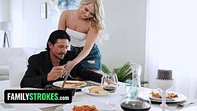 Feeling the intense drilling in my naughty teen pussy after disrespecting stepdad