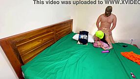 Stepsister's husband fucks me hard, making me ride dick and cum without condom.