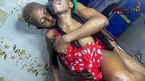Crazy african teen's wild kitchen sex adventure