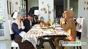 thanksgiving family squirt fest with taboo teens