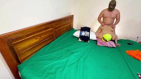 Stepsister's husband fucks me hard, making me ride dick and cum without condom.