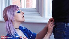 Alternative nurse gets eaten and swallows a load