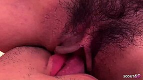 Petite Japanese Step-Sister's First Blowjob After Being Caught.