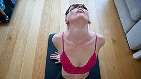 Yoga with See-Through Leggings and Pad On