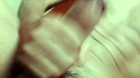 Hot guy strokes big cock alone in hotel room