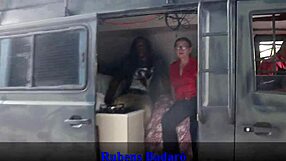 the black guy fucks the grandma's pussy in the motor home on sao paulo streets uncut video