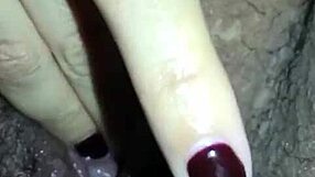 slut fingering her wet pussy while she cums hard