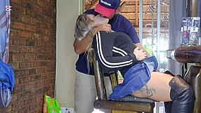 Hot Blonde Cheats and Squirts in Gym Encounter