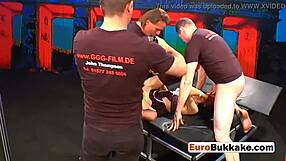 Euro slut: 'Drill me on the table!'