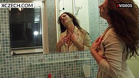 Sexy milf mom teases in shower