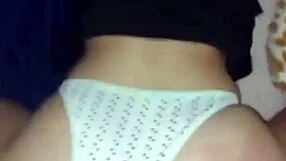 Amateur Latina Moves Thong Aside for Deep Cock Penetration