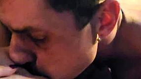 Driftwood and Barefoot Kontessa engage in detailed oral sex on her shaved pussy.