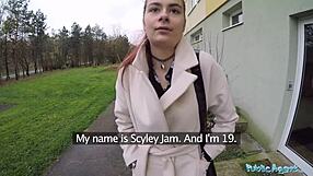 Russian Student With Shaven Pussy Gets Fucked In Stairwell