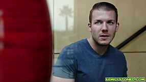 Babe in gym outfit has her thighs ripped and pussy fucked hard