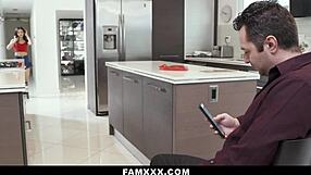 Teen enjoys hardcore sex with stepdad on valentines day in taboo scenes