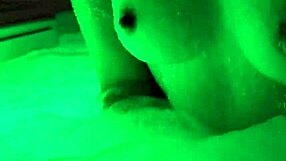 Petite wife teases naked in hot tub, horny and slutty in public jacuzzi