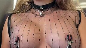 On a Train in a Sheer Top Playing with My Nipples While People Sit Behind Me