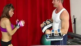 Sporty muscular wife cheats on hubby after finding his porn stash