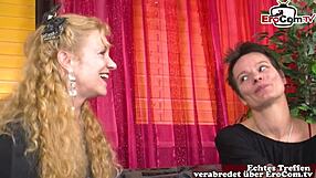 we're a mature german couple trying threesome casting with her