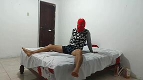 American man tries to masturbate his small ugly penis with inflatable plastic!