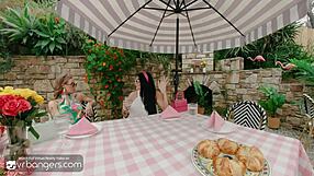 Vr bangers three horny wives seduce you into a hot foursome at palm royale club pt 1